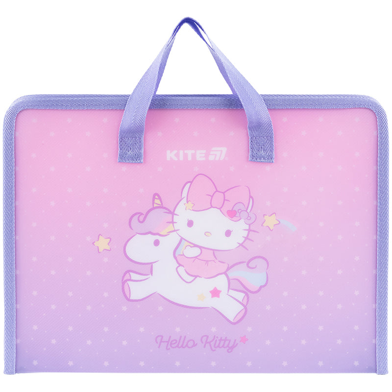 Folder-briefcase with zipper Kite Hello Kitty HK25-202-1, 1 compartment, A4
