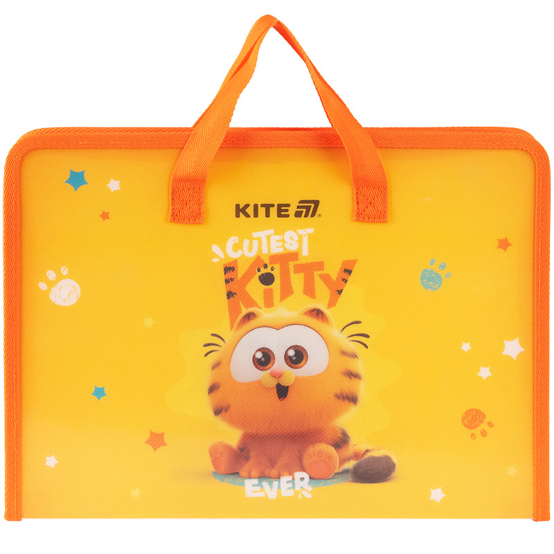 Folder-briefcase with zipper Kite Garfield GF25-202, 1 compartment, A4