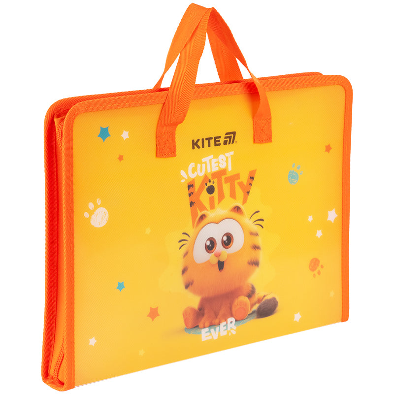 Folder-briefcase with zipper Kite Garfield GF25-202, 1 compartment, A4