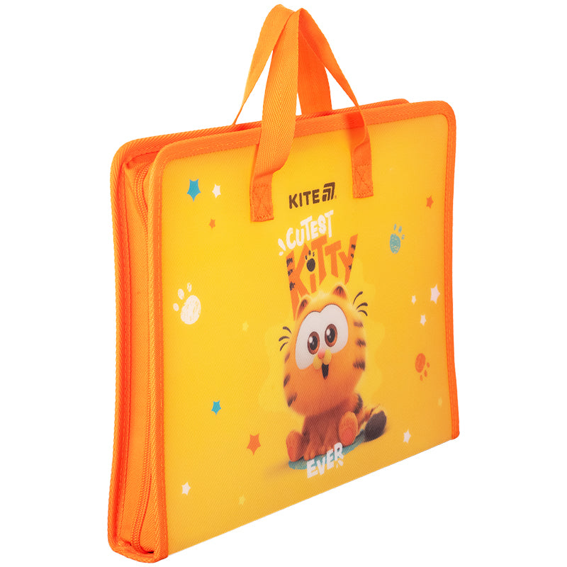 Folder-briefcase with zipper Kite Garfield GF25-202, 1 compartment, A4