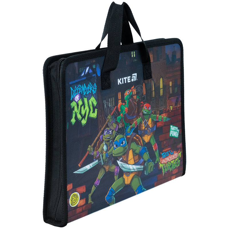 Папка-портфель на блискавці Kite Ninja Turtles NT25-202, 1 відділення, A4