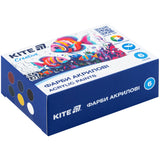 Фарби акрилові Kite Creative K-271, 6 кольорів, 20 мл Фарби акрилові Kite Creative K-271, 6 кольорів, 20 мл