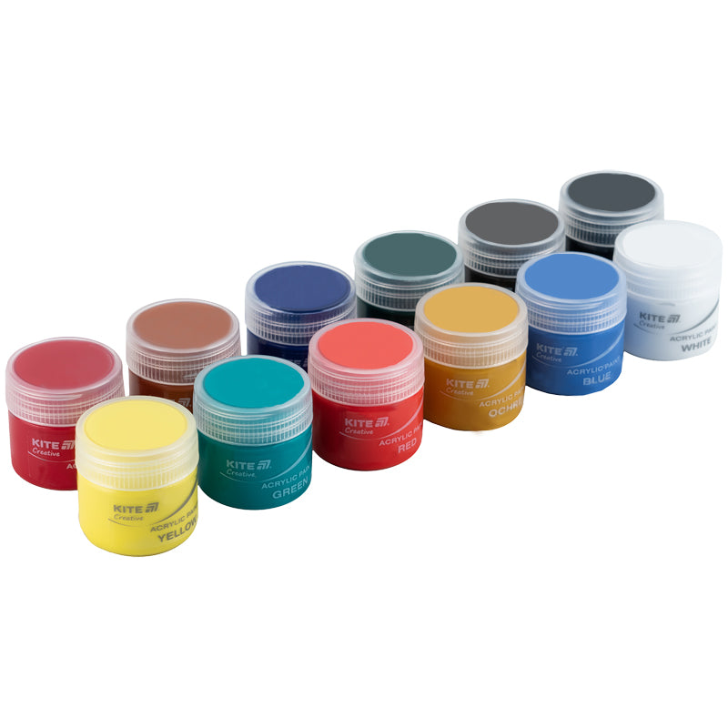 Acrylic paints Kite Creative K-275, 12 colors, 20 ml