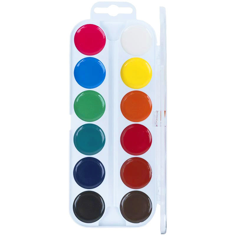 Watercolor paints Kite Hot Wheels  HW25-061, 12 colors