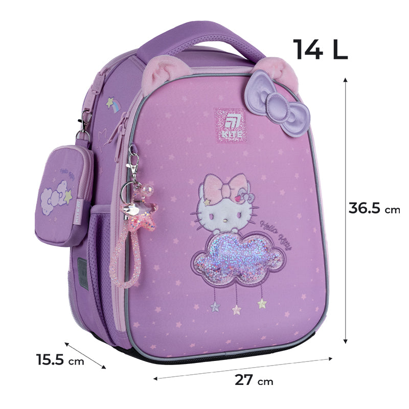 School backpack hard shaped Hello Kitty HK25-555S