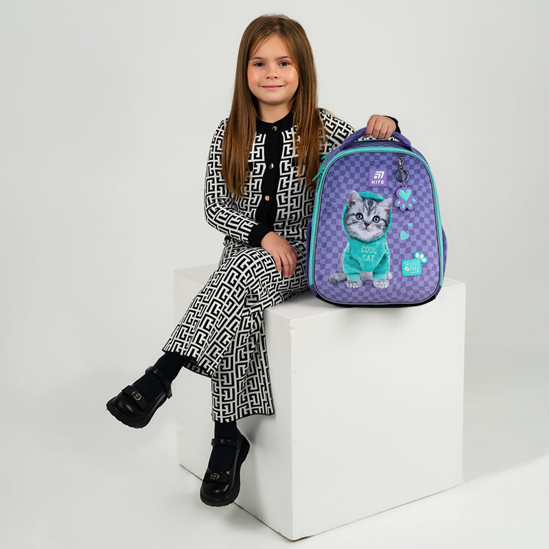 Рюкзак шкільний каркасний Kite Education Studio Pets SP25-555S-2