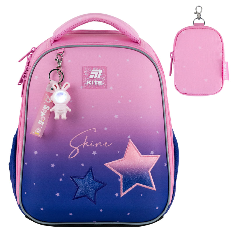 School backpack hard shaped Sparkling K25-555S-9