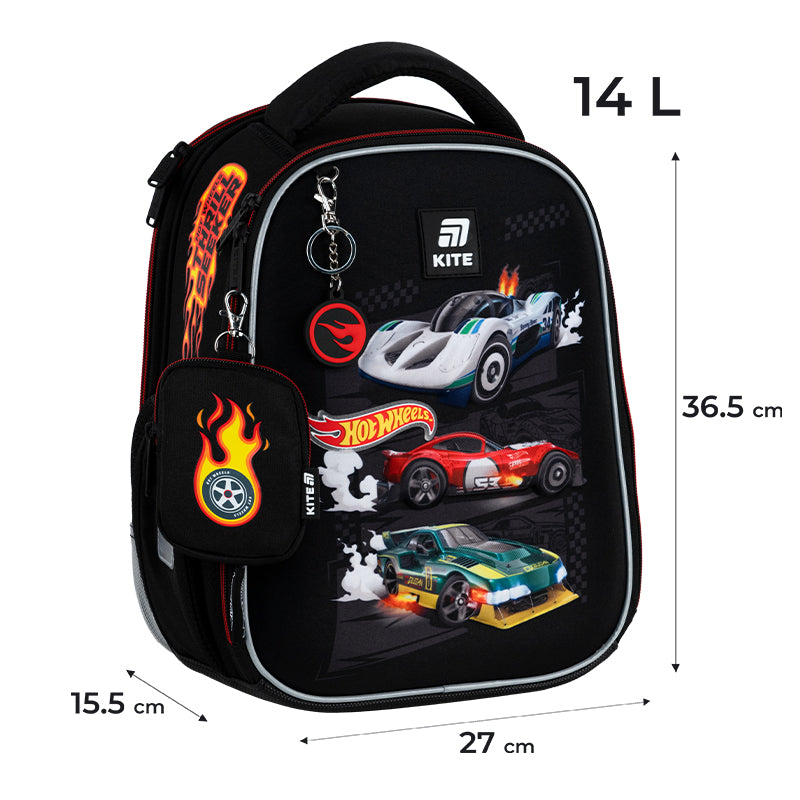 School backpack hard shaped Hot Wheels HW25-555S