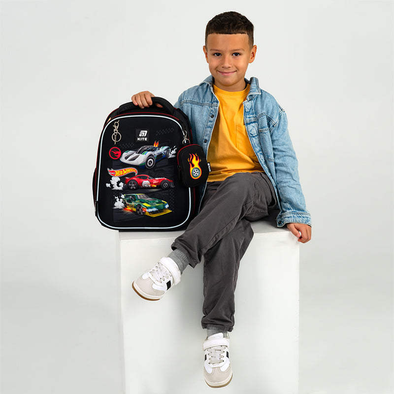 School backpack hard shaped Hot Wheels HW25-555S