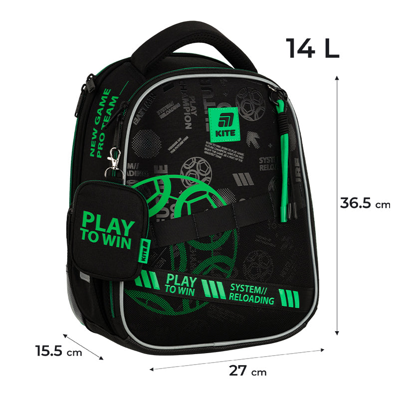 School backpack hard shaped Play&Win K25-555S-2
