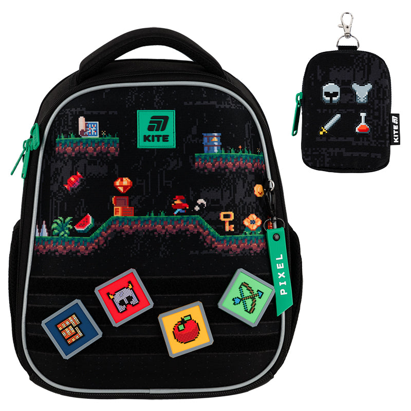 School backpack hard shaped Pixel Game K25-555S-4