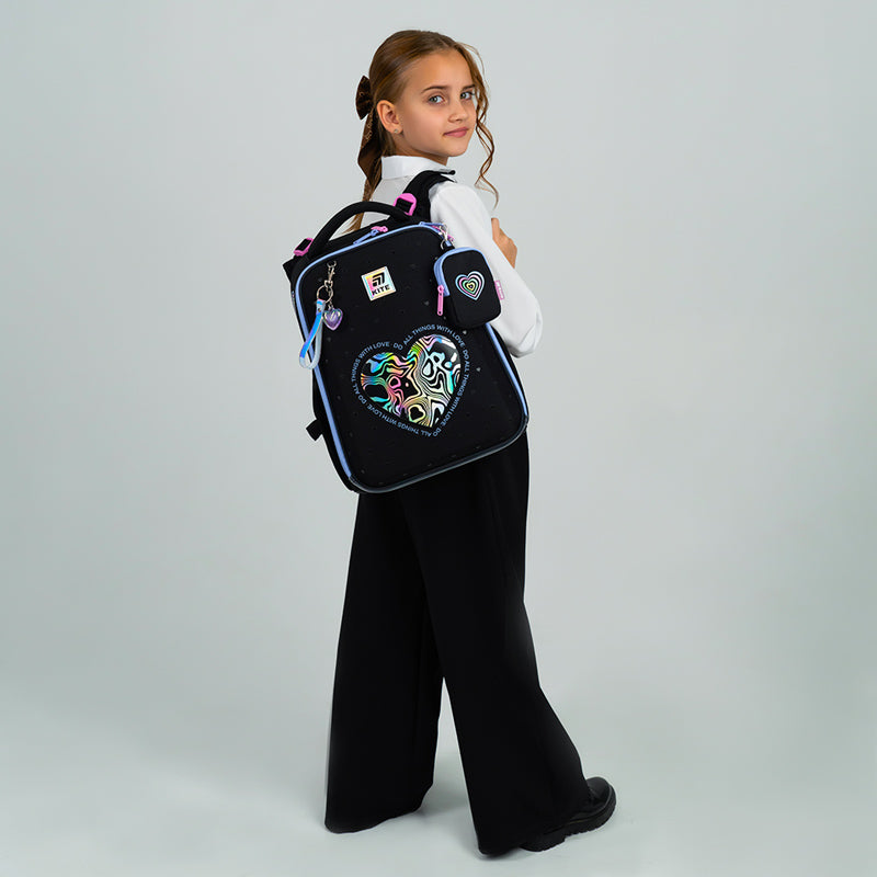 School backpack hard shaped Love is K25-531M-2