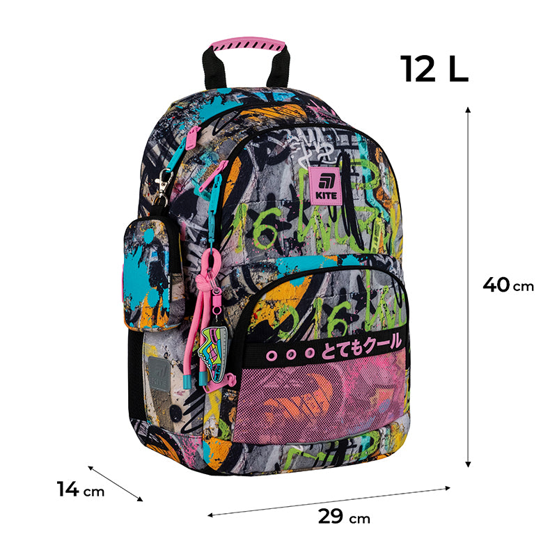 School backpack Kite Education Street Art K25-585M-3