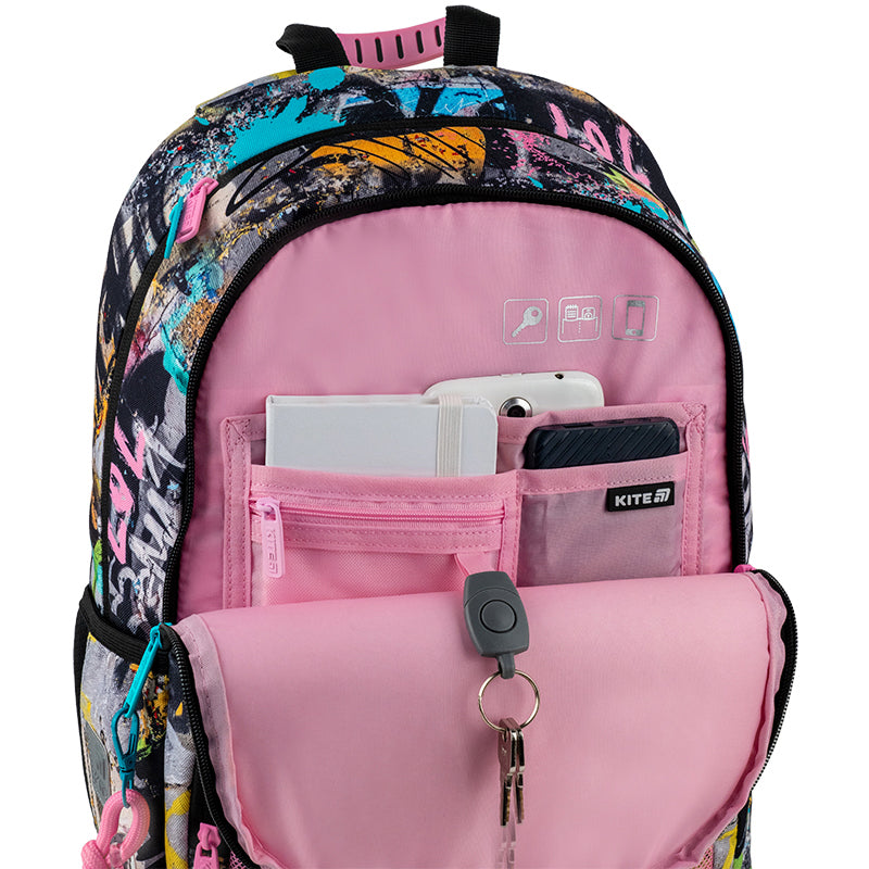 School backpack Kite Education Street Art K25-585M-3