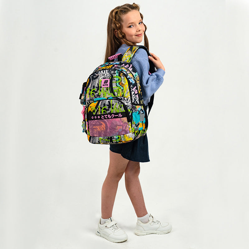 School backpack Kite Education Street Art K25-585M-3