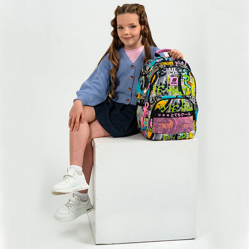 School backpack Kite Education Street Art K25-585M-3