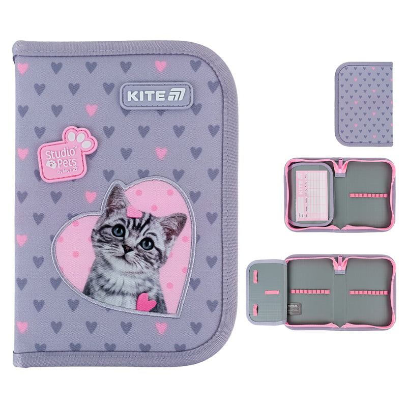 Пенал без наповнення Kite Studio Pets SP25-621, 1 відділення, 1 відворот