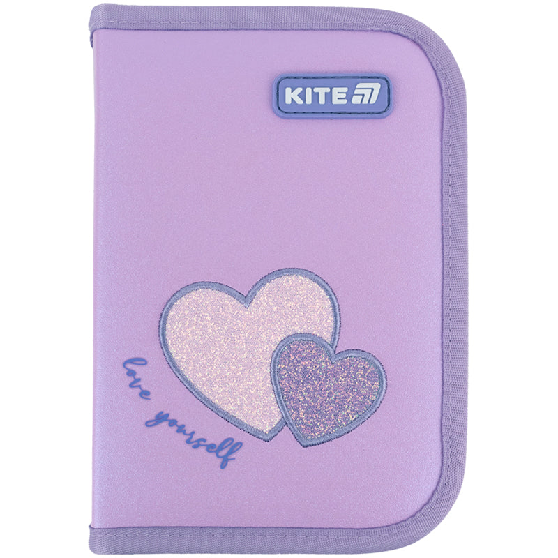 Pencil case without stationery Kite Sweetheart K25-621-1, 1 compartment, 1 flap