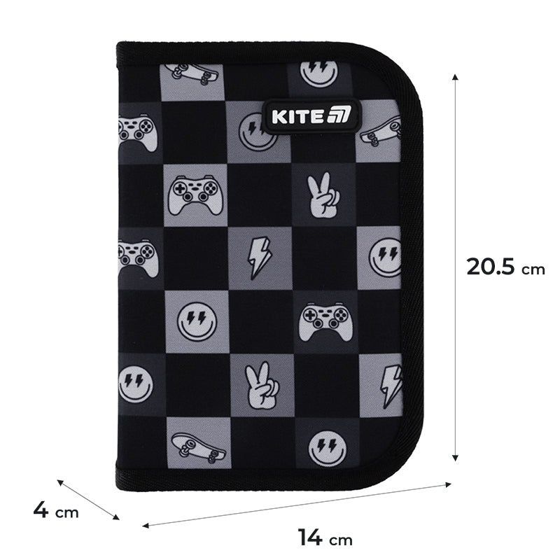 Pencil case without stationery Kite Game On K25-621-4, 1 compartment, 1 flap