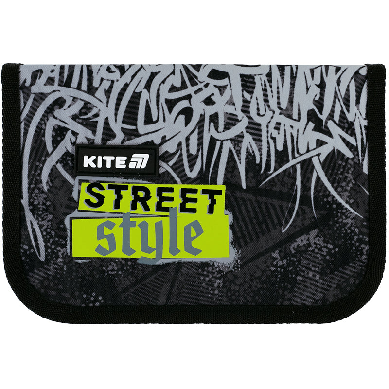 Pencil case without stationery Kite  Street Style K25-621-6, 1 compartment, 1 flap