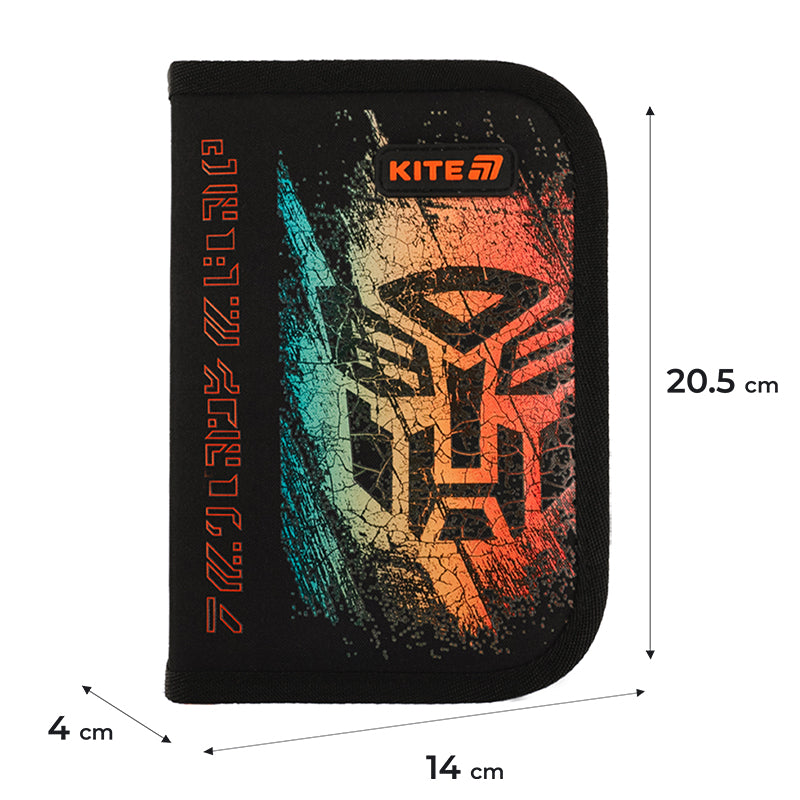 Pencil case without stationery Kite Transformers Generations TF25-622, 1 compartment, 2 flaps