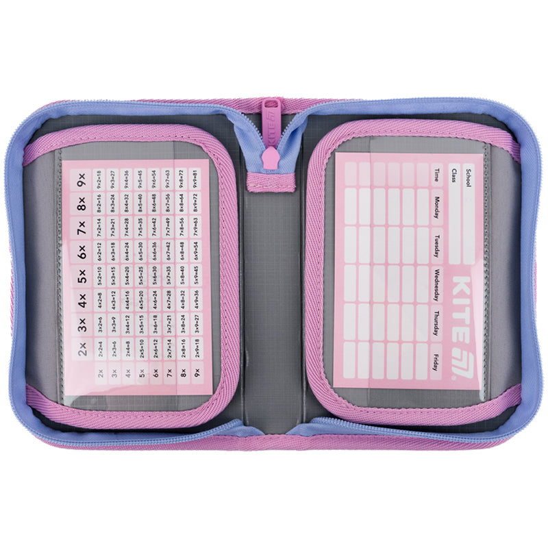 Pencil case without stationery Kite Love is K25-622-3, 1 compartment, 2 flaps