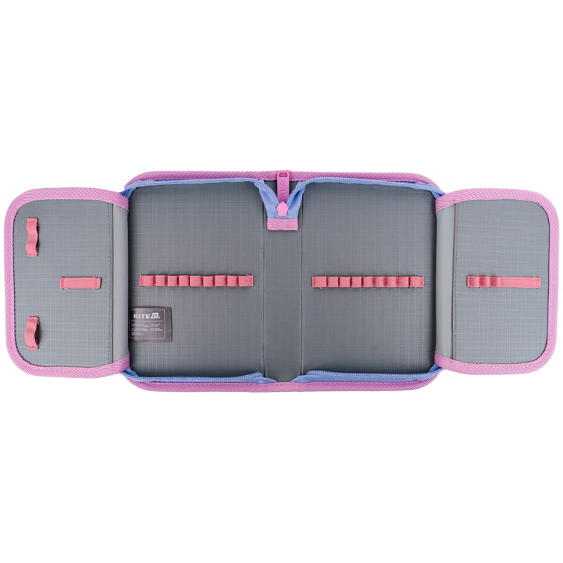 Pencil case without stationery Kite Love is K25-622-3, 1 compartment, 2 flaps