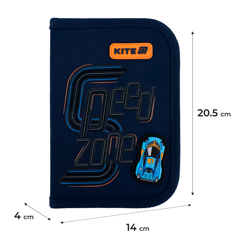 Пенал без наповнення Kite Speed Zone K25-622-4, 1 відділення, 2 відворот