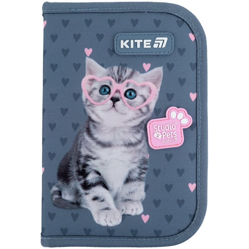 Пенал з наповненням Kite Studio Pets SP25-622H-1, 1 відділення, 2 відвороти