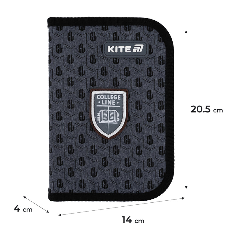 Пенал з наповненням Kite College Line Boy K25-622H-2, 1 відділення, 2 відвороти