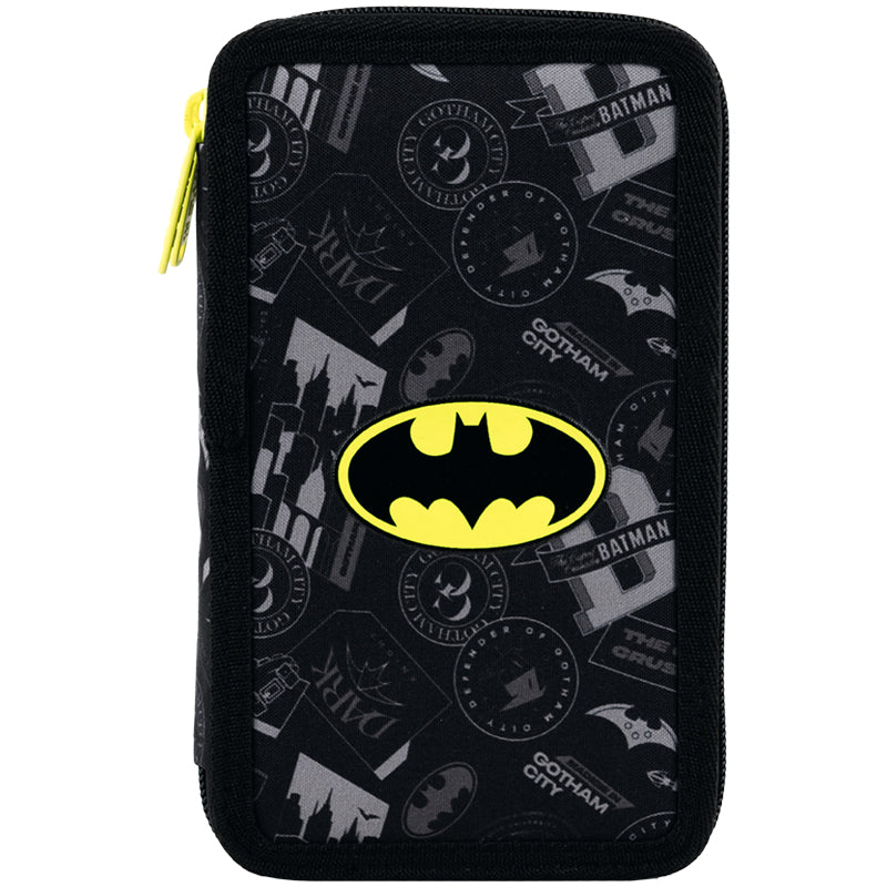 Pencil case without stationery Kite DC Batman DC25-623, 2 compartments