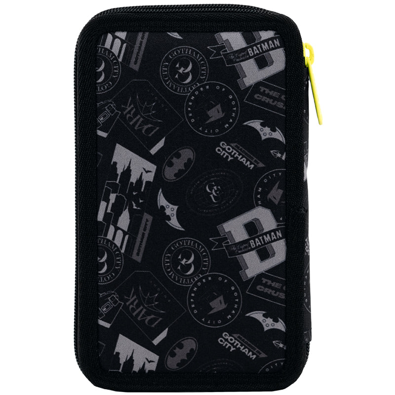 Pencil case without stationery Kite DC Batman DC25-623, 2 compartments
