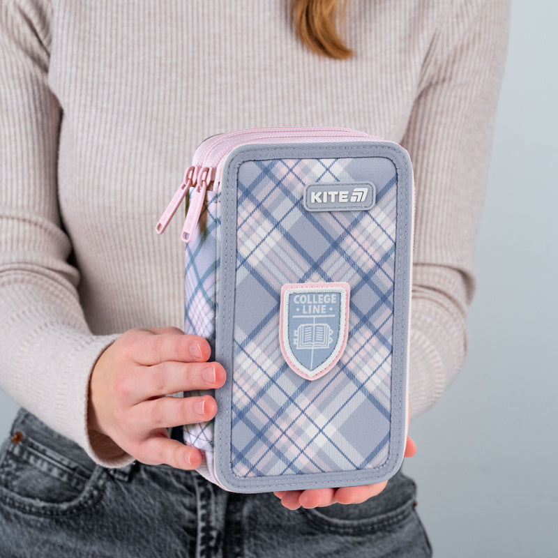Пенал без наповнення Kite College Line Girl K25-623-1, 2 відділення