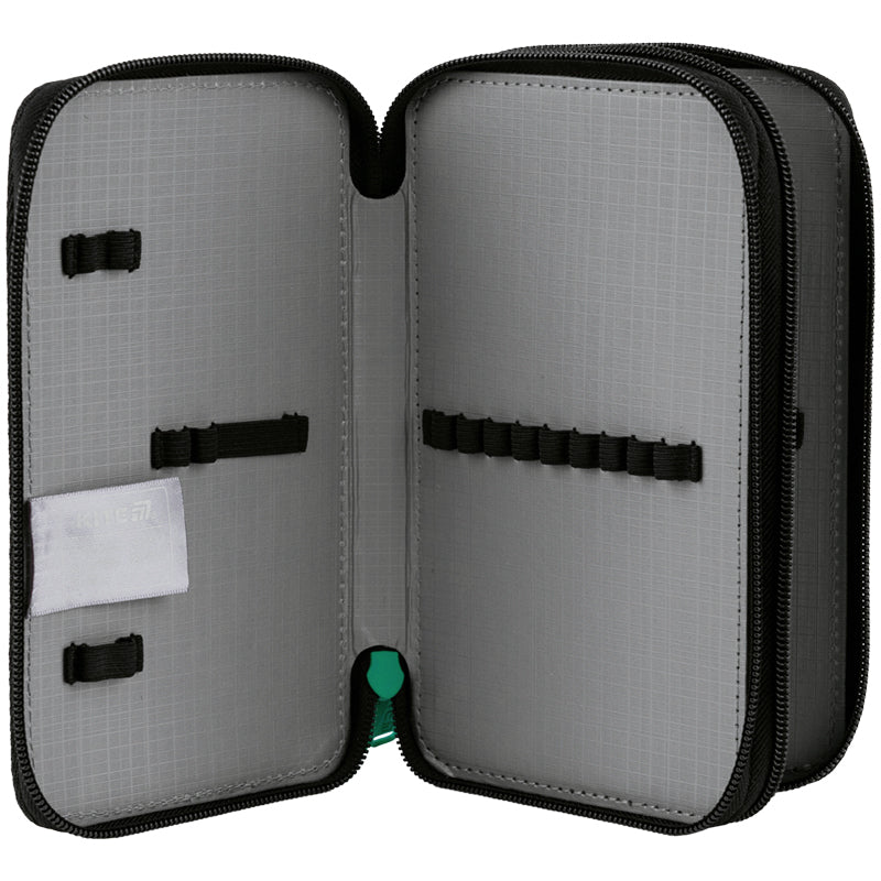 Pencil case without stationery Kite Pixel Game K25-623-2, 2 compartments