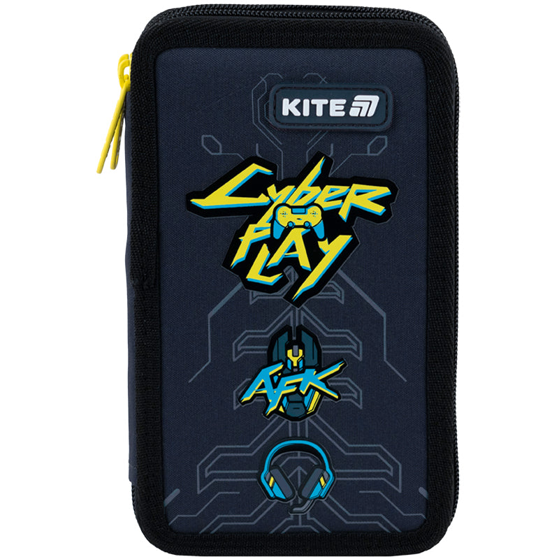 Pencil case without stationery Kite Cyber K25-623-4, 2 compartments