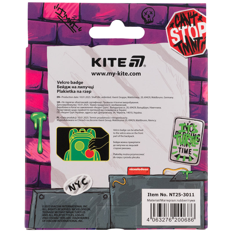 Velcro badge Kite TMNT Tales of the TMNT NT25-3011