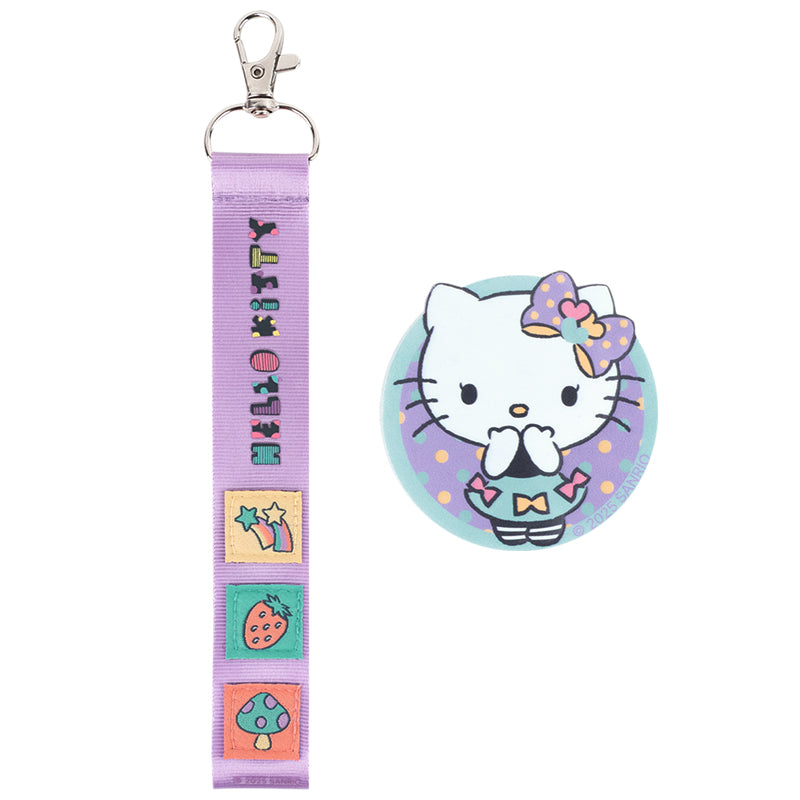 Set of velcro badge and keychain Kite Hello Kitty HK25-3010-1, 2 pcs.