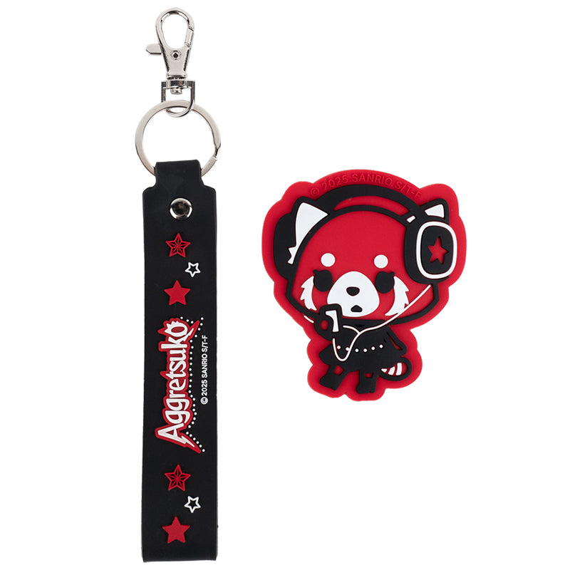 Set of velcro badge and keychain Kite Aggretsuko AR25-3010-2, 2 pcs.