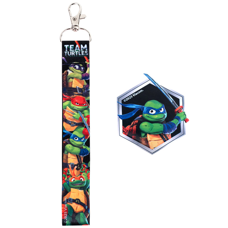 Set of velcro badge and keychain Kite TMNT Mutant Mayhem NT25-3010, 2 pcs.