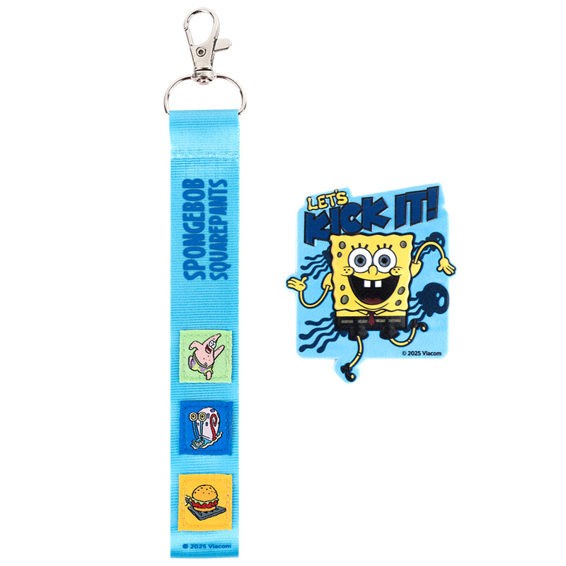 Set of velcro badge and keychain Kite SpongeBob SquarePants SB25-3010, 2 pcs.