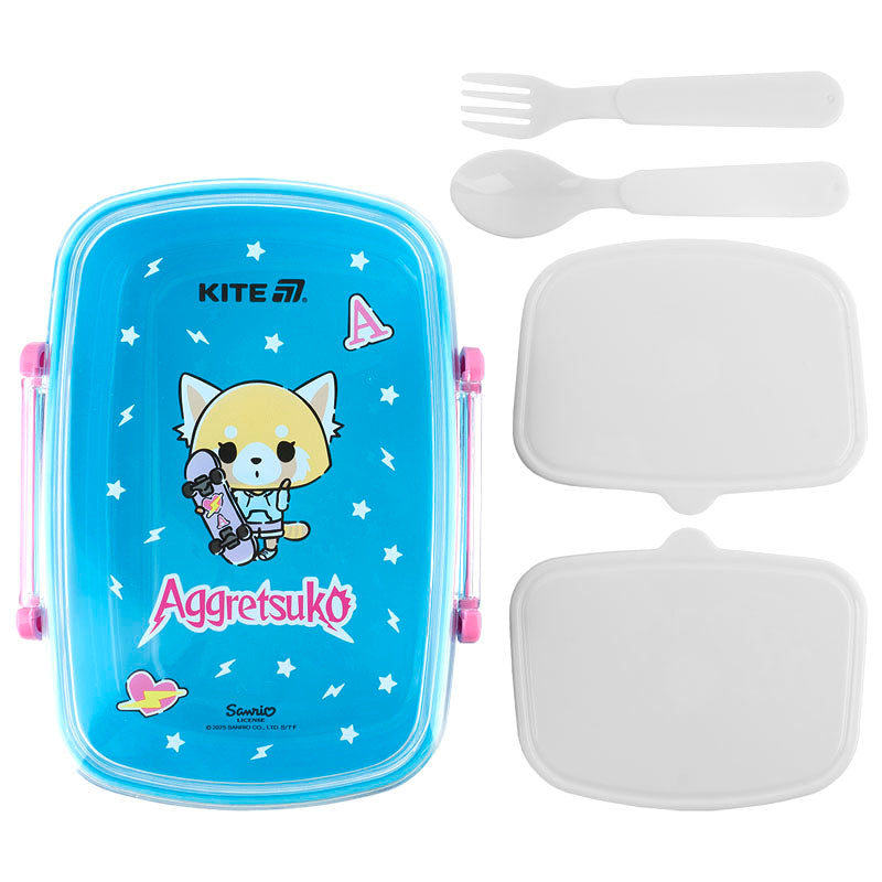 Lunchbox with fork and spoon Kite Aggretsuko AR25-181, 750 ml