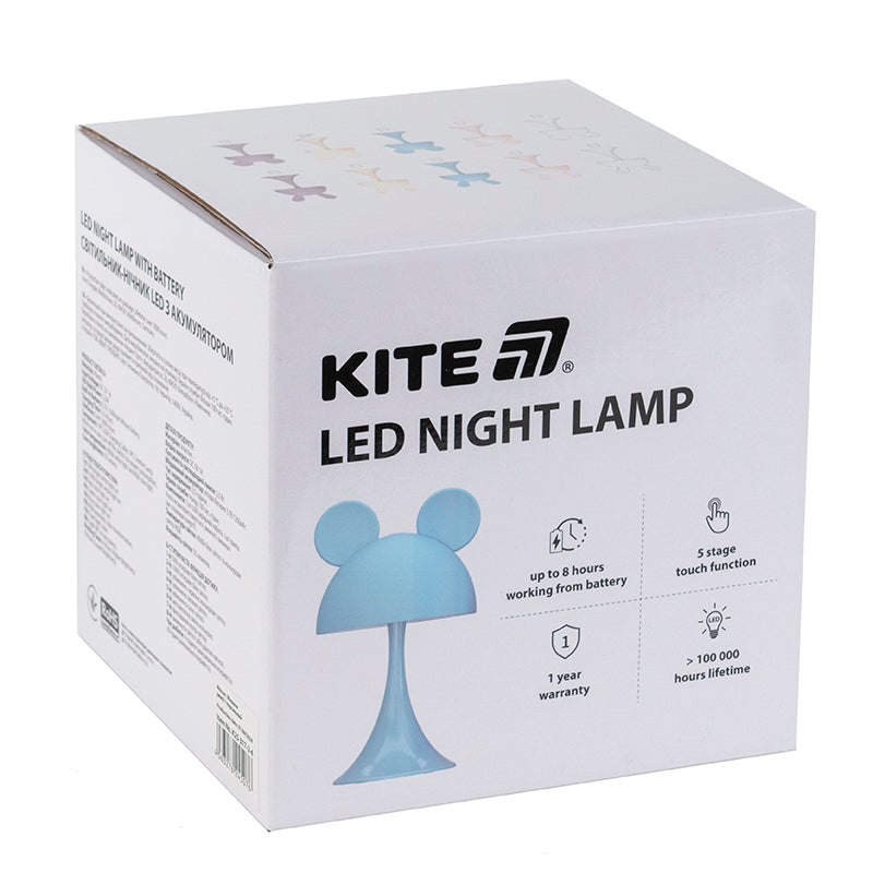 LED light lamp with battery Kite Simple Bunny K25-317-1-3, blue
