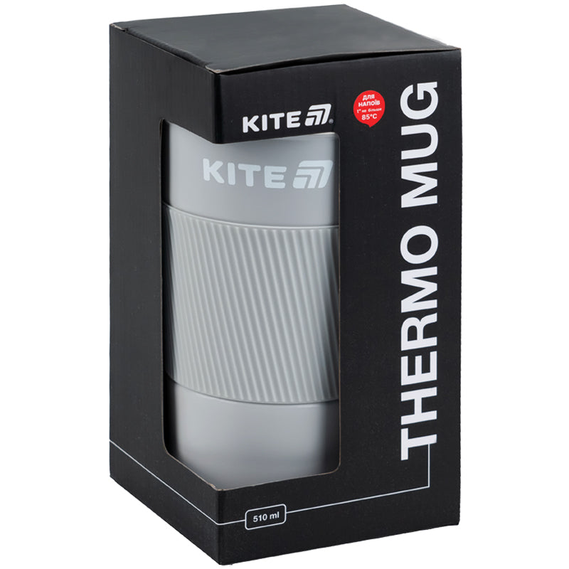 Термокружка Kite K25-458-1, 510 мл, сіра