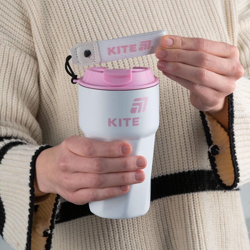 Thermomug Kite K25-1220-3, 450 ml, white-pink