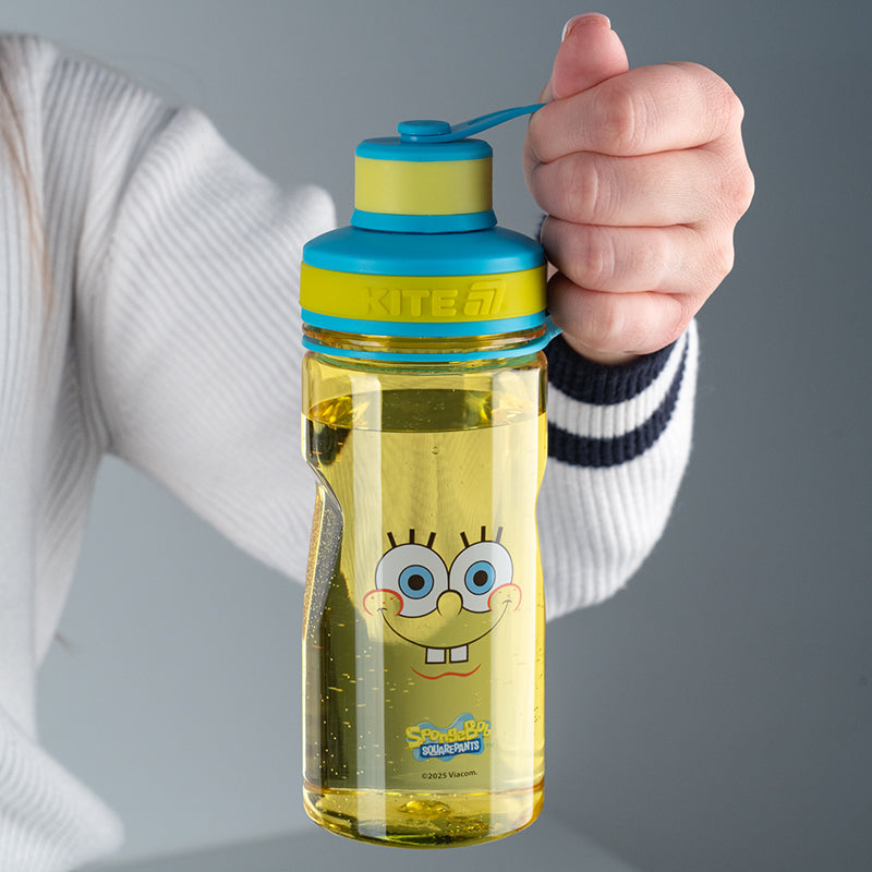 Water bottle Kite Sponge Bob SB25-397, 500 ml, yellow