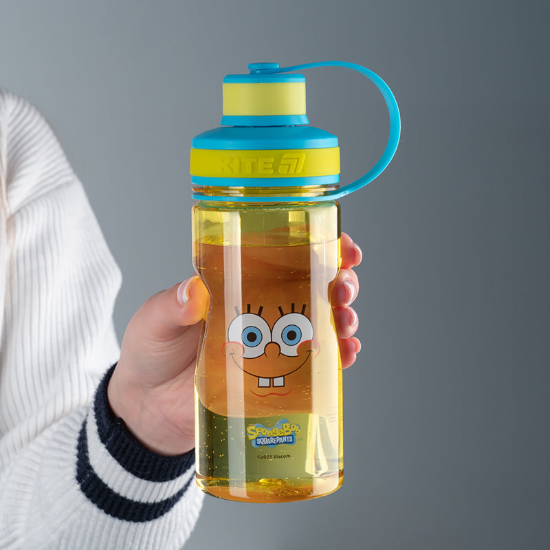 Water bottle Kite Sponge Bob SB25-397, 500 ml, yellow