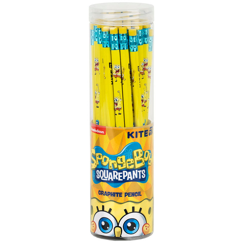 Graphite triangular pencil with eraser Kite Sponge Bob SB25-046