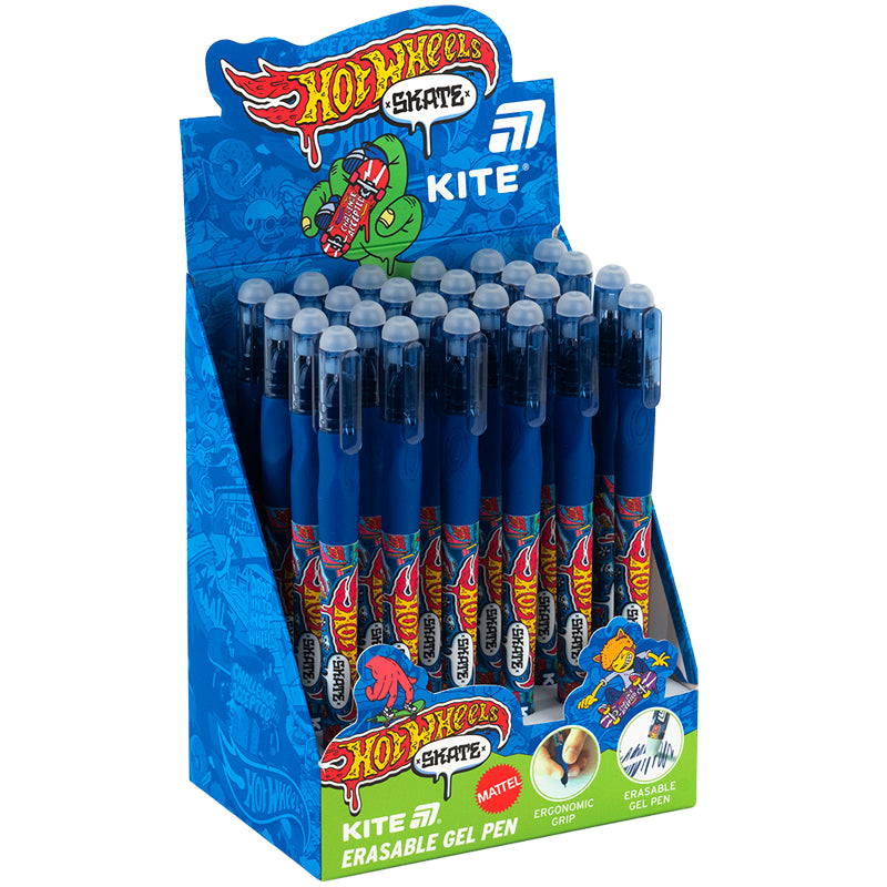Gel pen "write-erase" Kite Smart Hot Wheels HW25-098, blue