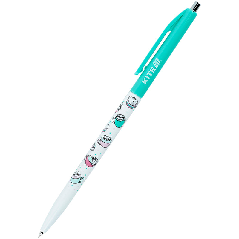 Ballpoint pen retractable Kite Ice & Cup K25-361-2, blue