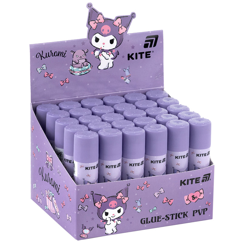 Glue stick with indicator PVP Kite Kuromi HK25-130-2, 8 g